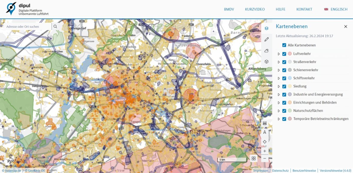 Darstellung des Map Tools nach initialem Aufruf ohne durchgeführte Lokalisierung des Standortes